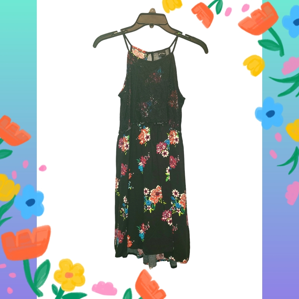 GIRLS SZ 10/12 FLORAL DRESS